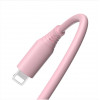 Tellur cavo in silicone da USB a Lightning, 3 A, 1 m, rosa