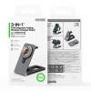 Duzzona W22 caricatore wireless magnetico 3 in 1, grigio