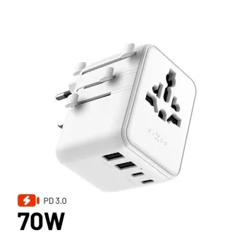 FIXED Voyager70W adattatore da viaggio, bianco