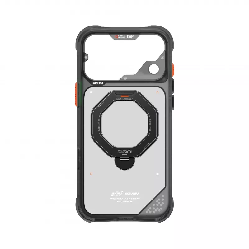 Skinarma Saturn Skin000485 custodia con MagSafe e RotatingKick Stand per iPhone 18 Pro Max / 17 Pro Max, nera