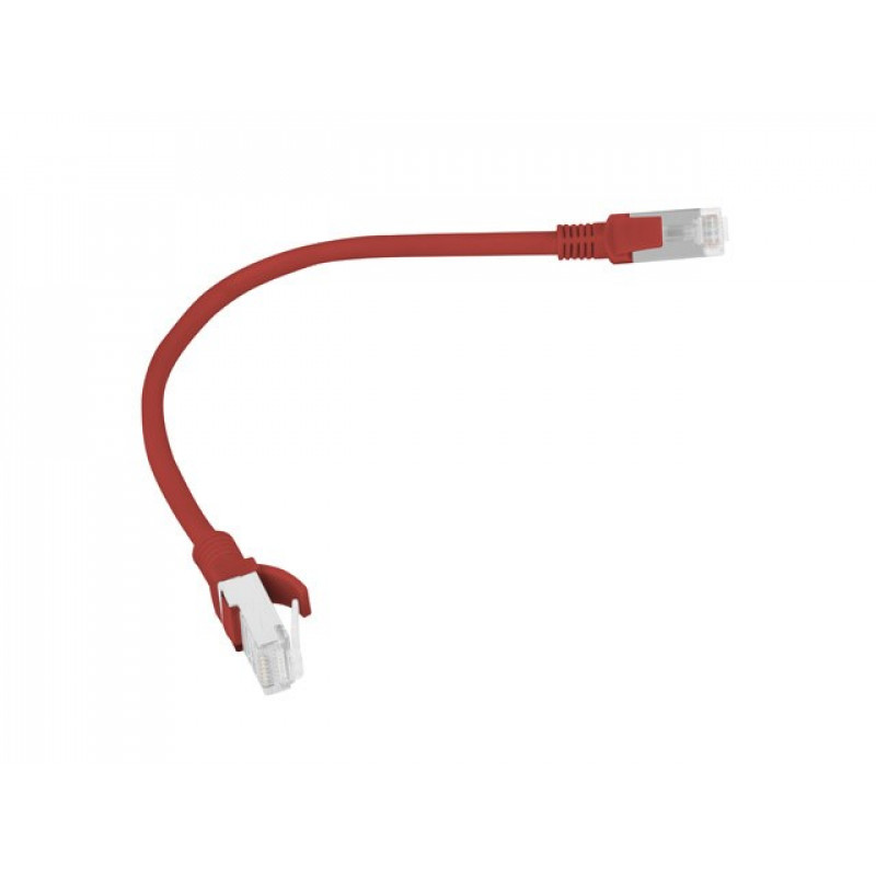 Lanberg PCU6-10CC-0025-R cavo patch RJ45 Cat.6 U/UTP, 0,25 m, rosso