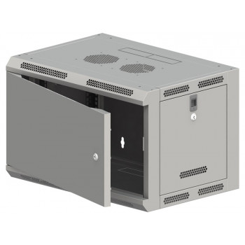 Alantec SW-6U-600-500-N-DMJ-OP-RP-B-S armadio a parete 19 pollici 6U 600x500, non suddiviso, porta metallica a battente singolo, grigio, smontato
