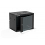 Alantec SW-9U-600-450-01-CA armadio rack da parete 19 pollici, 9U, 600x450, porta in vetro, nero