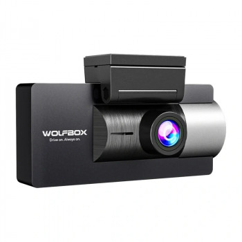 WOLFBOX i17 dashcam, anteriore 4K + posteriore 2,5K + interna 1080p, Wi-Fi, 64 GB