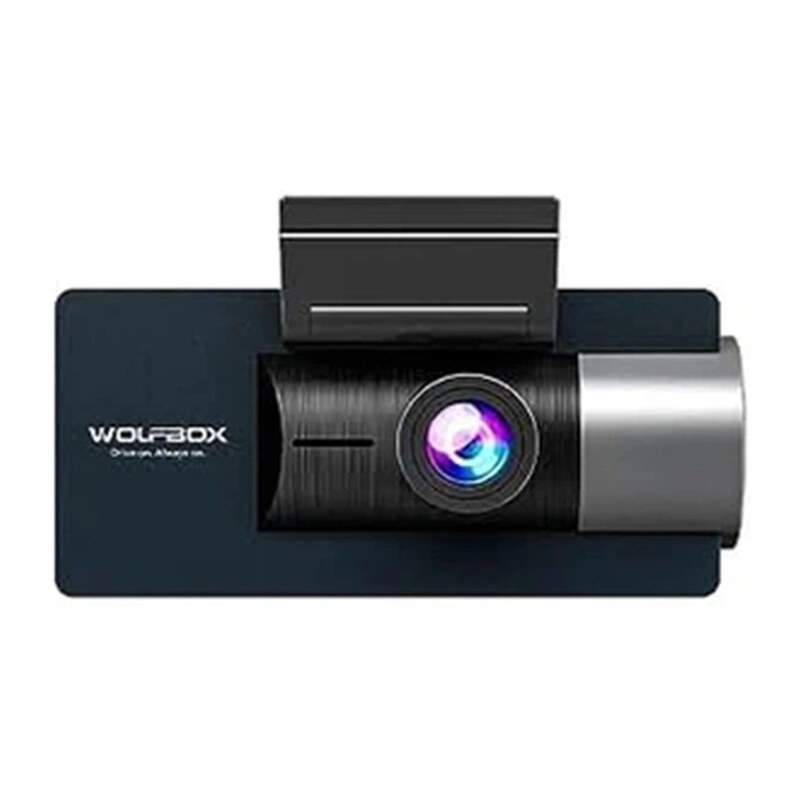 WOLFBOX i17 dashcam, anteriore 4K + posteriore 2,5K + interna 1080p, Wi-Fi, 64 GB