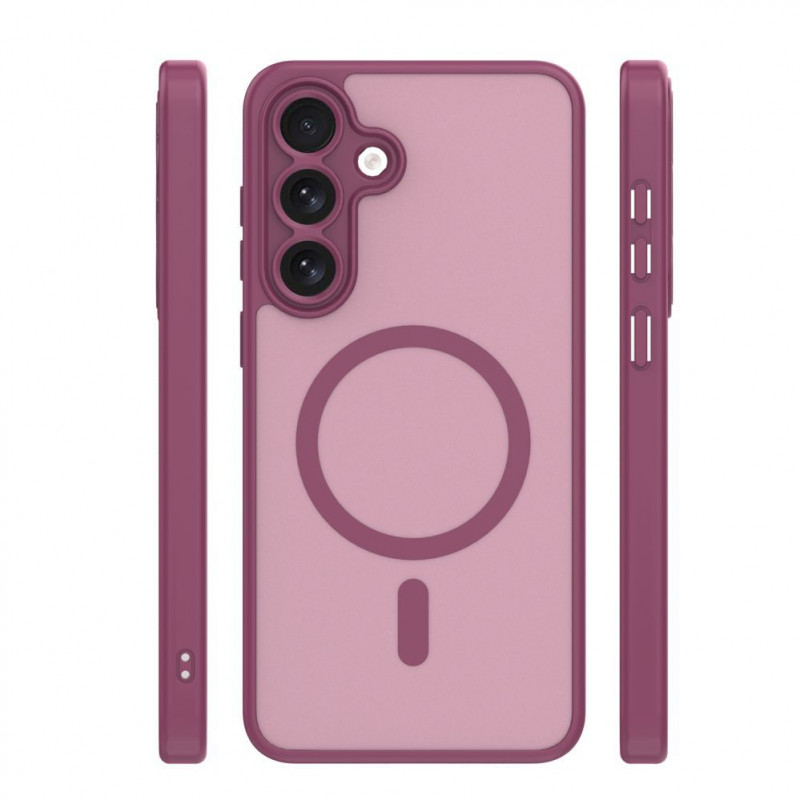 iLike Mag Matt custodia per Samsung Galaxy A16 4G / A16 5G / A17 4G / A17 5G con ampio foro per la fotocamera, bordeaux