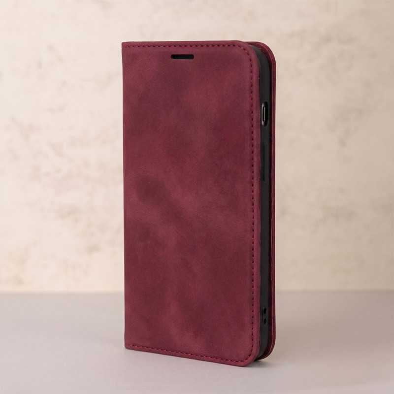 TFO Smart Suede custodia per iPhone 17 Pro 6,3 / iPhone 18 Pro 6,3, bordeaux