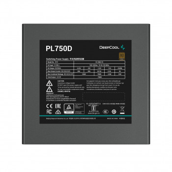 DeepCool PL750D R-PL750D-FC0B-EU alimentatore, 750 W, ATX a 20+4 pin, nero