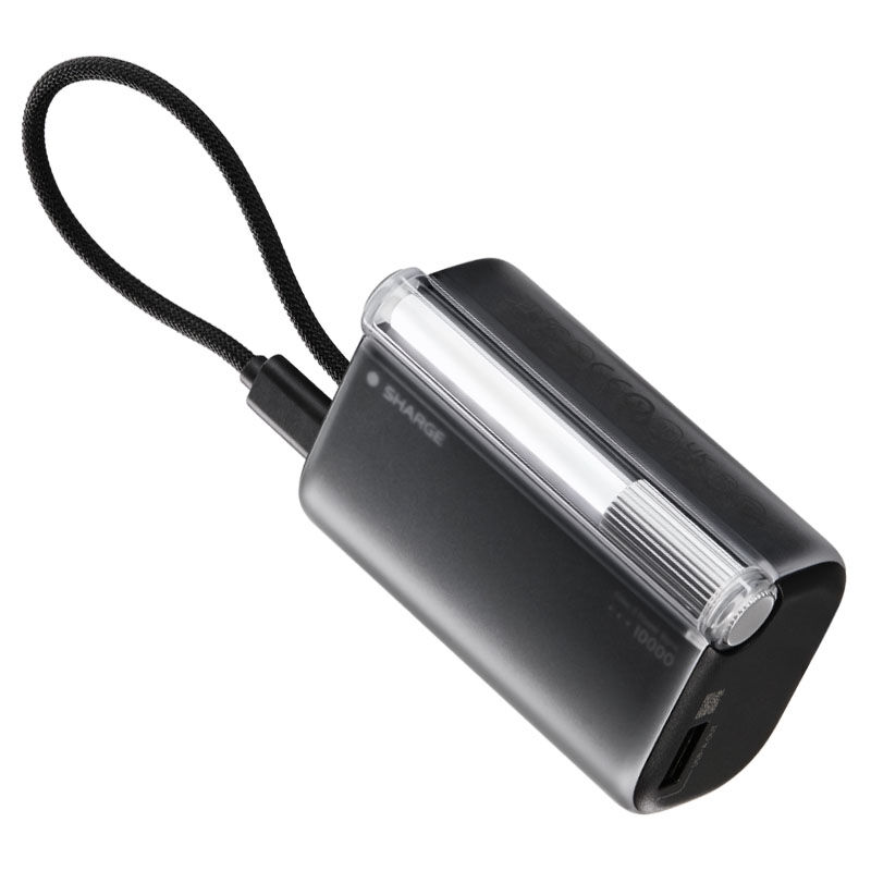 SHARGE Flow 3 power bank, 10.000 mAh, 45 W PD, cavo USB-C, nero
