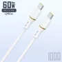 Dudao cavo dati in silicone liquido USB-C a USB-C da 1 m e 60 W, bianco