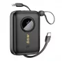 Dudao DDA344 power bank da 10.000 mAh, PD 22,5 W, con cavo integrato, nero