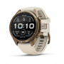 Garmin Fenix 9 Pro 010-04335-26 smartwatch, 43 mm, titanio Autumn Gold, cinturino in silicone crema/grigio francese