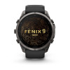Garmin Fenix 9 Pro 010-04337-16 smartwatch, 51 mm, titanio DLC Carbon Gray, cinturino in silicone nero/Pebble Grey