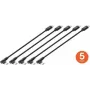 Manhattan cavo di ricarica USB-C corto, 60 W, 20 cm, maschio-maschio, 1 x angolato / 1 x dritto (5 pz.), nero