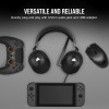 Corsair HS55 Surround CA-9011260-AP cuffie da gaming cablate con microfono, Dolby Audio 7.1, nero carbonio
