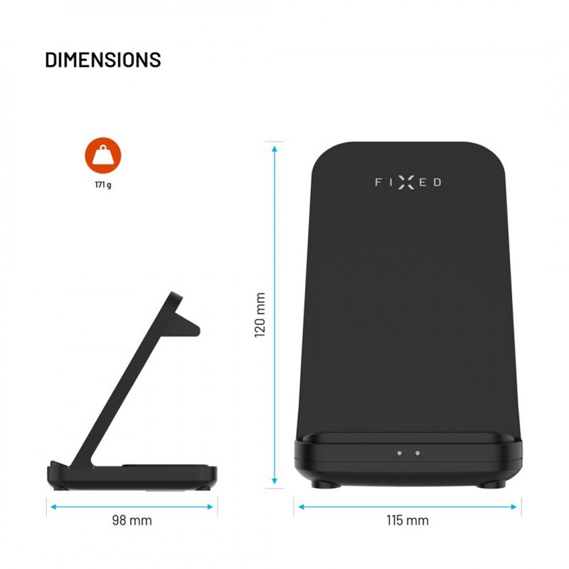 Fixed Powerstation for Garmin caricatore wireless 3 in 1, Qi, 18 W, nero