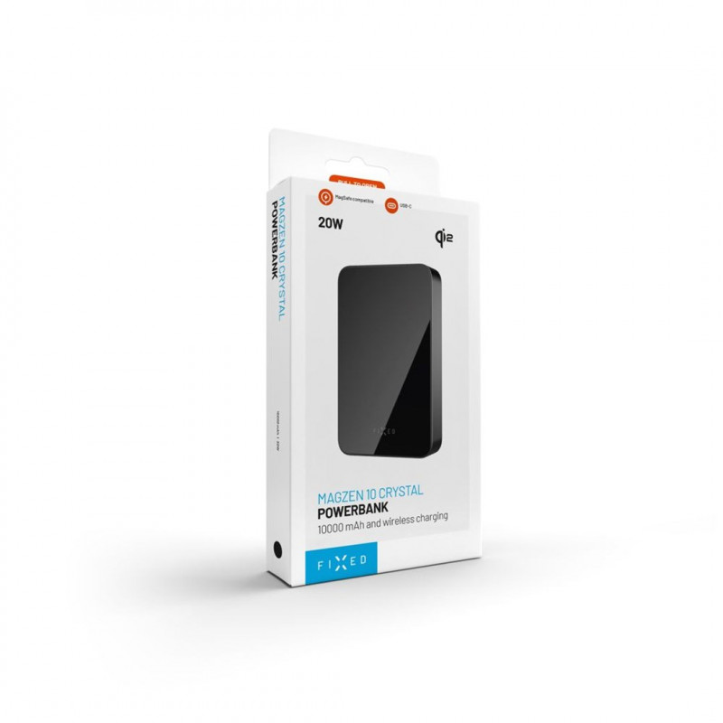 Fixed MagZen 10 Crystal batteria esterna, Qi2, 10000 mAh, nera