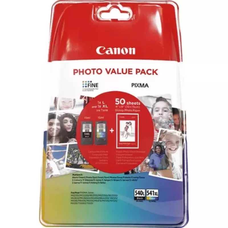Canon PG-540L/CL-541XL Photo Value Pack cartucce d'inchiostro (2 pz.), nero + colore, 5224B007