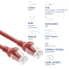ACT FC1552 cavo patch U/UTP CAT6A ultraflessibile, 0,25 m, TPE, RJ45 antiaggancio, rosso