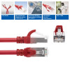 ACT FC2552 cavo patch CAT6A S/FTP ultra flessibile, 0,25 m, TPE, RJ45, antiaggancio, rosso
