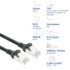 ACT FC2951 cavo di collegamento S/FTP CAT6A ultraflessibile, 1,5 m, TPE, con protezione antigancio, nero