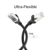 ACT FC2952 cavo di collegamento S/FTP CAT6A ultraflessibile, 0,25 m, TPE, con protezione antigancio, nero