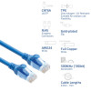 ACT FC1601 cavo patch CAT6A U/UTP ultraflessibile con connettori RJ45, 1 m, TPE, con protezione antigancio, blu