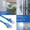 ACT FC1615 cavo patch CAT6A U/UTP ultraflessibile con connettori RJ45, 15 m, TPE, con protezione antigancio, blu