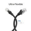 ACT FC1903 cavo patch U/UTP CAT6A in TPE ultraflessibile con connettori RJ45, 3 m, nero