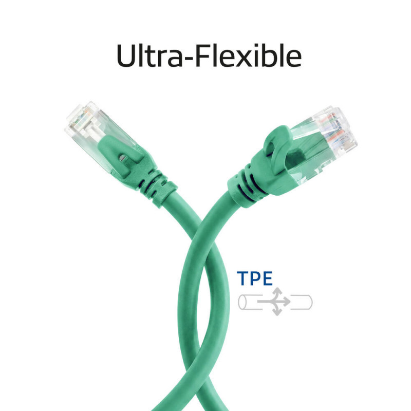 ACT FC1701 cavo patch U/UTP CAT6A, TPE, ultraflessibile, RJ45, 1 m, verde