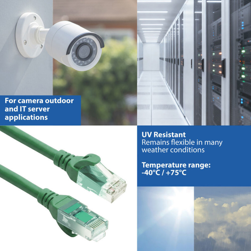 ACT FC1710 cavo patch U/UTP CAT6A, TPE, ultraflessibile, RJ45, 10 m, verde