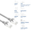 ACT FC2001 cavo di collegamento di rete CAT6A S/FTP ultraflessibile, 1 m, TPE, RJ45 antigancio, grigio