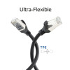 ACT FC2901 cavo patch S/FTP CAT6A ultra flessibile, TPE, con protezione antigancio, RJ45, 1 m, nero