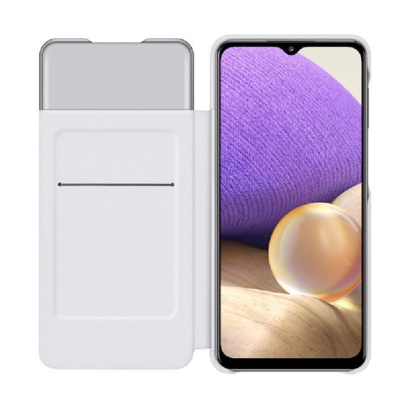 Samsung Smart S View Wallet Cover custodia per Galaxy A32 5G, bianca