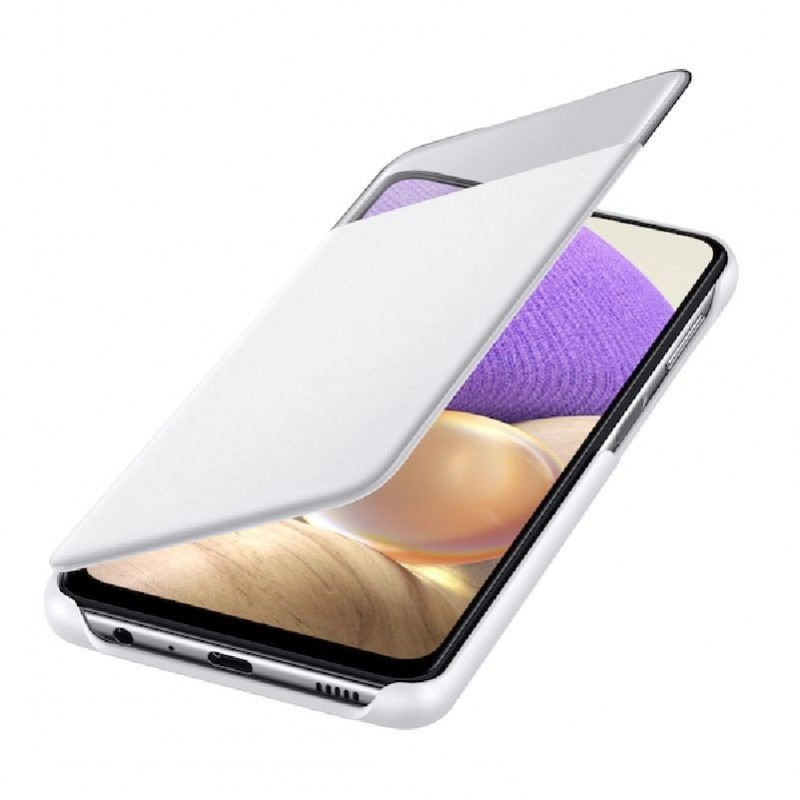 Samsung Smart S View Wallet Cover custodia per Galaxy A32 5G, bianca