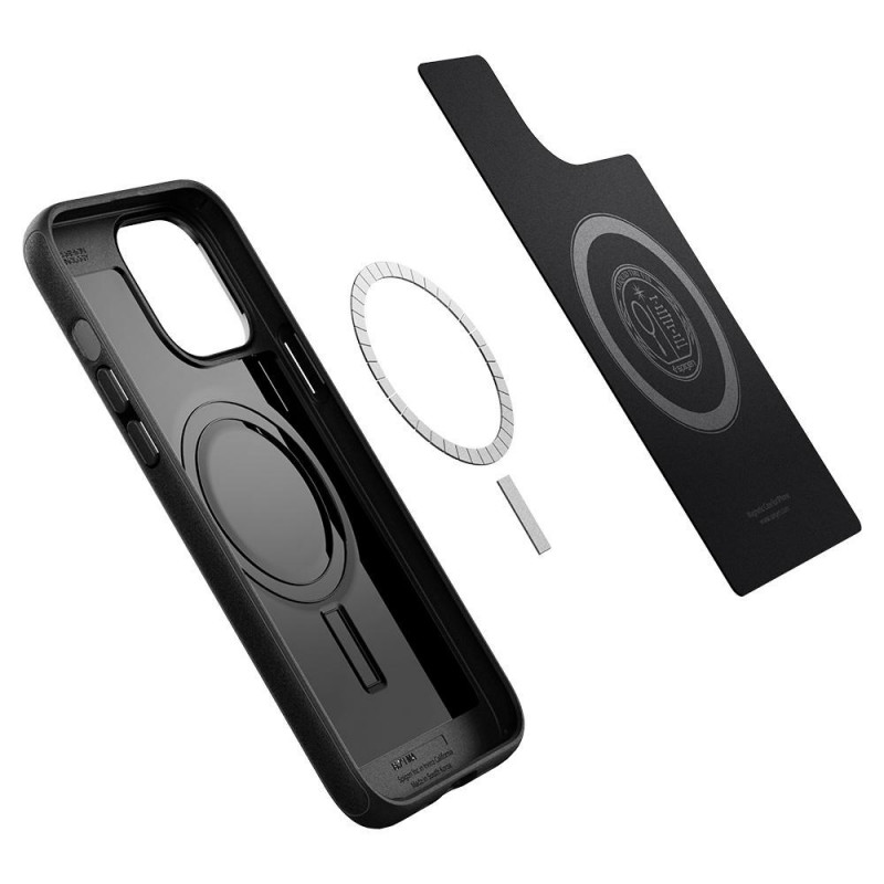 Spigen Mag Armor SPN1735BLK custodia per Apple iPhone 13 Pro, MagSafe, nera opaca
