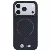 BMW BMW001265 M Kevlar Red Print Ring Metal Logo custodia MagSafe per iPhone 18 Pro / 17 Pro, nera
