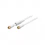 Wentronic 67298 SAT connettore F – connettore F, maschio/maschio, dorato, bianco
