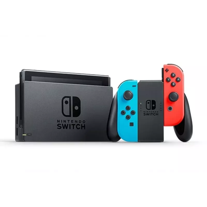 Nintendo Switch (nuovo modello rivisto) console da gioco portatile, nera / blu / rossa, 15,8 cm (6,2 pollici), 32 GB, Wi-Fi