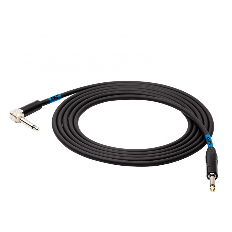 Cavo SSQ JMPJMK2 SS-1440 jack mono – jack mono (angolo di 90 gradi), 2 m, nero