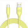 Cavo in silicone Tellur TLL155400 da USB a Type-C, 3A, 1 m, giallo