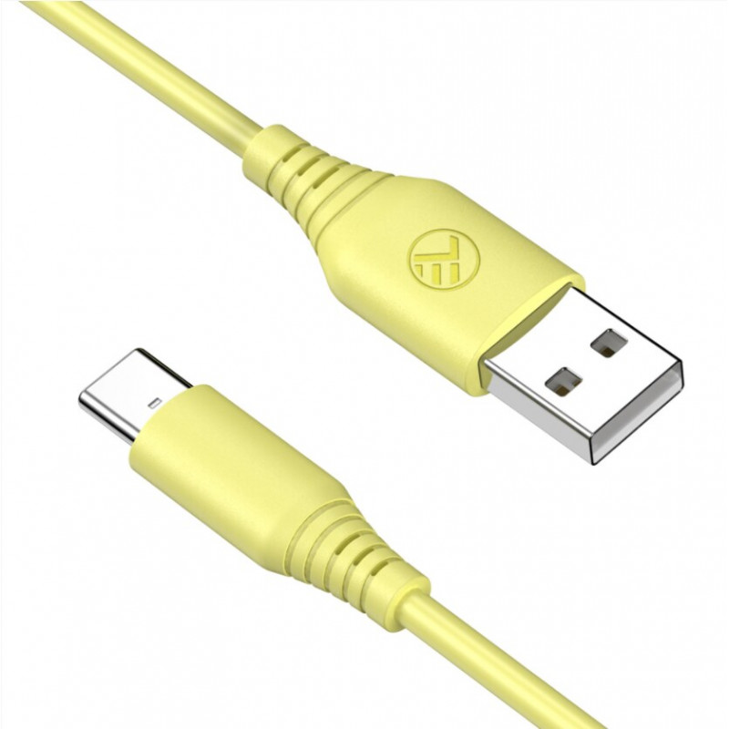Cavo in silicone Tellur TLL155400 da USB a Type-C, 3A, 1 m, giallo