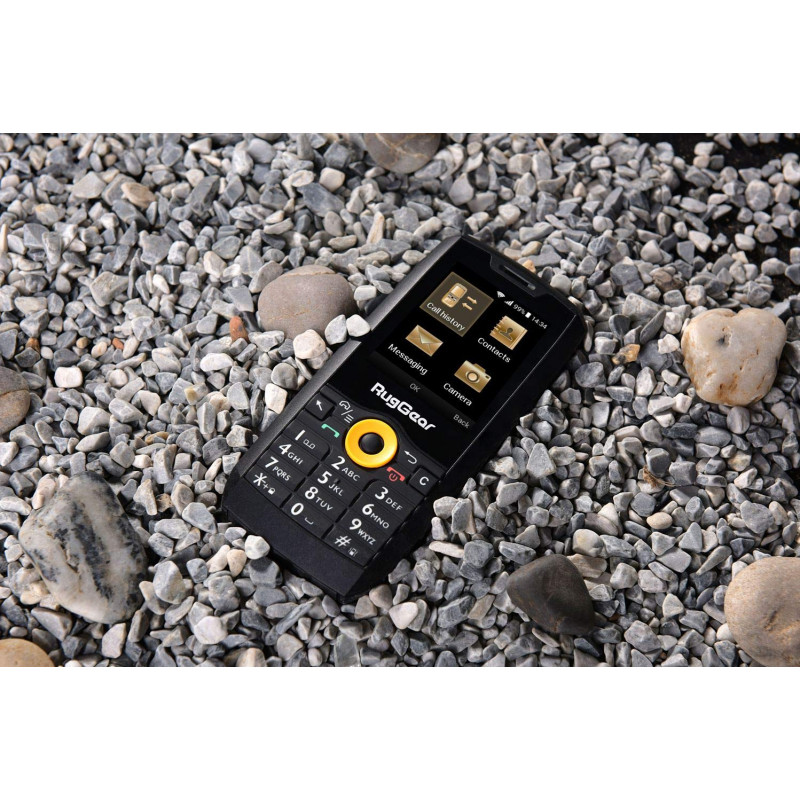 RugGear RG150 cellulare robusto a tasti, Dual SIM, nero