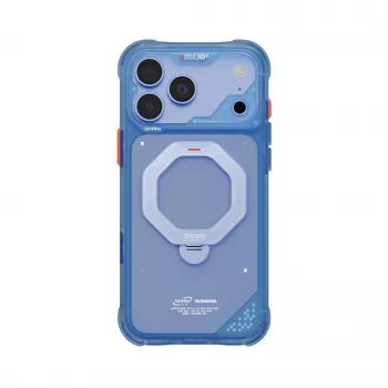 Skinarma Saturn MagSafe custodia con supporto rotante per iPhone 18 Pro Max / 17 Pro Max, blu