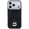 Karl Lagerfeld KF003216 Ring Stand 360 Choupette Head Pin MagSafe custodia per iPhone 18 Pro Max / 17 Pro Max, nera