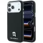 Karl Lagerfeld KF003263 Grained Karl Head Metal MagSafe custodia per iPhone 18 Pro / 17 Pro, nera