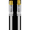 Goobay cavo d'antenna TV, 135 dB (tip.), schermatura quadrupla, 5 m, bianco, placcato in oro