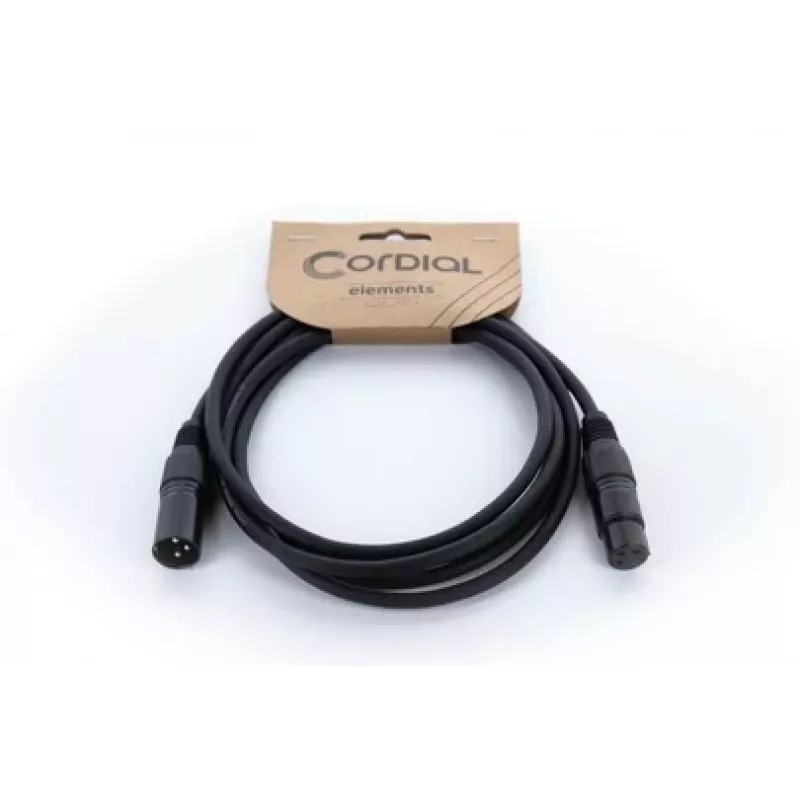Cordial EM 5 FM cavo di collegamento XLR, XLR femmina 3 poli – XLR maschio 3 poli, nero