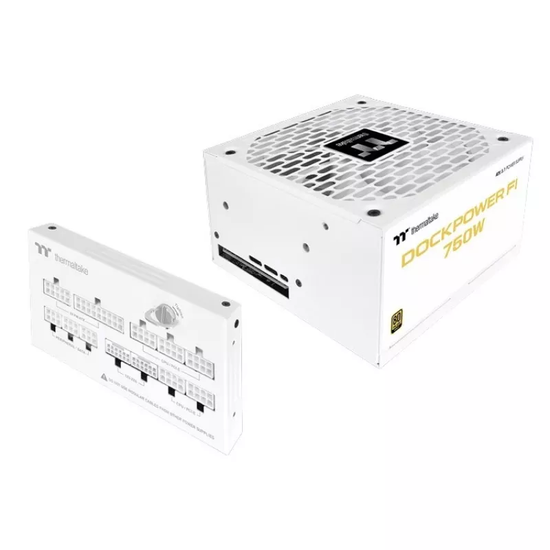 Thermaltake Dockpower FI 750W alimentatore per PC, 80 PLUS Gold, modulare, bianco