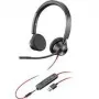 Poly Blackwire 3315 cuffie con microfono on-ear, USB-A, nere, 213936-101